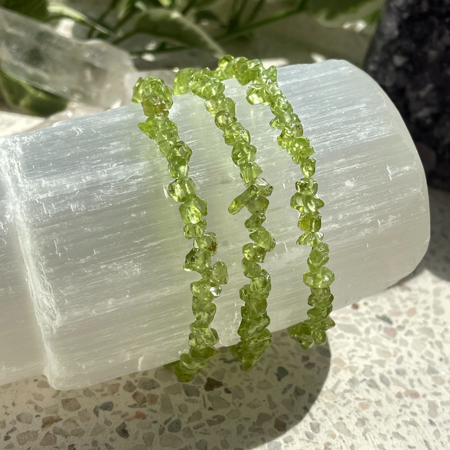 Peridot Chip Bracelet Peridot Chip Bracelet